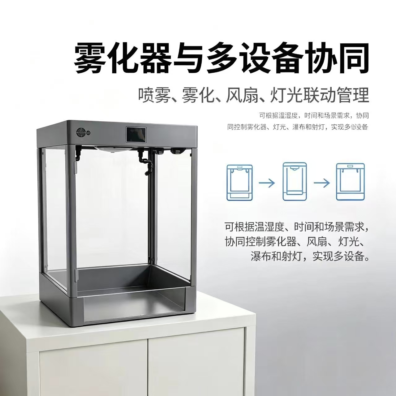 智能雨林控制箱 - 雾化器与多设备协同